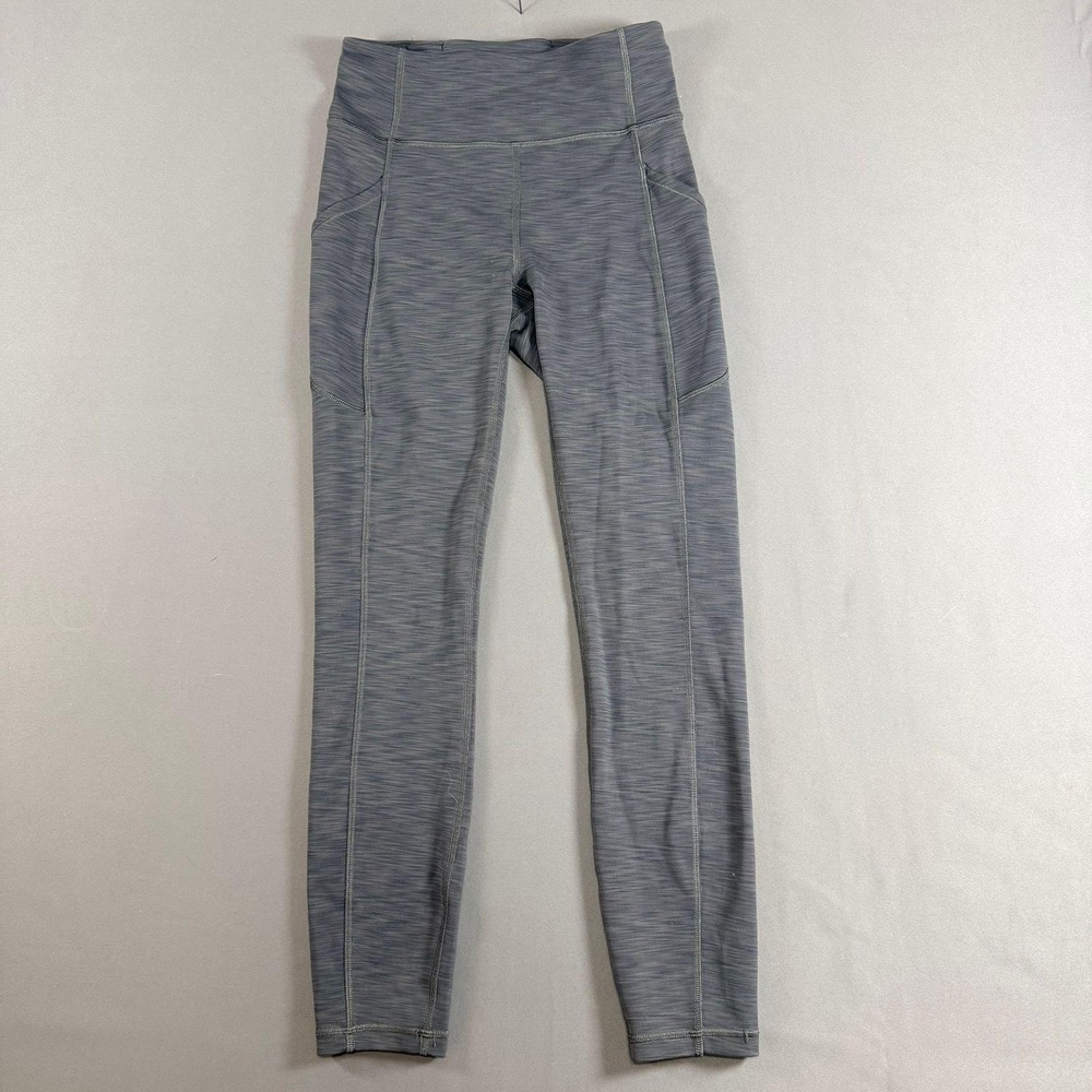 Lululemon Fast & Free Cropped Leggings Heather Charcoal Size 4